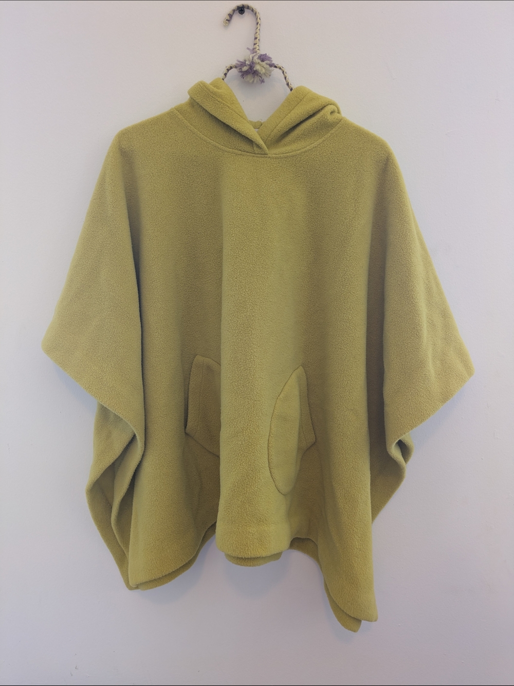Il Gufo Girls Hooded Fleece in Chartreuse Yellow